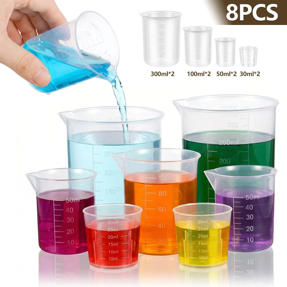 Plastic Cup 50Pcs - 8 Buah Set Gelas Ukur Plastik