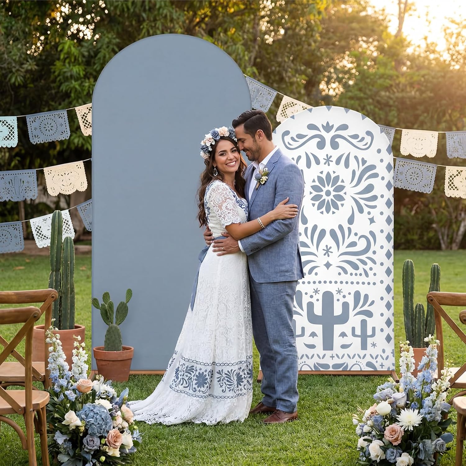 Dessert Table Backdrop - Backdrop Kustom 2 Sisi Motif Lengkung