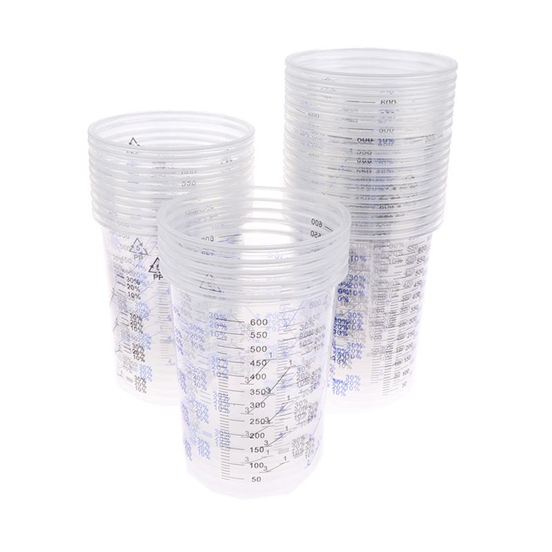 Plastic Cup 50Pcs - Cangkir plastik 600ml, 10/50 buah pencampur