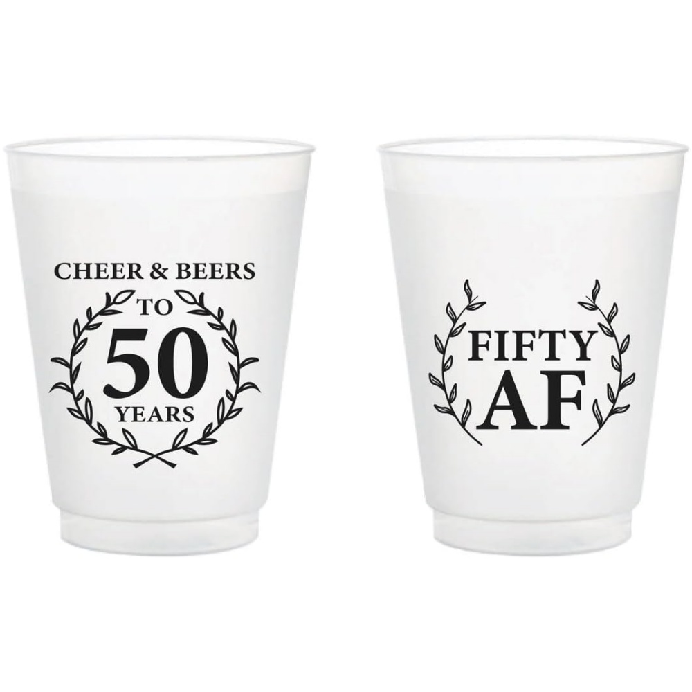 Plastic Cup 50Pcs - 10/50 Gelas Plastik Buram yang Dipersonalisasi,