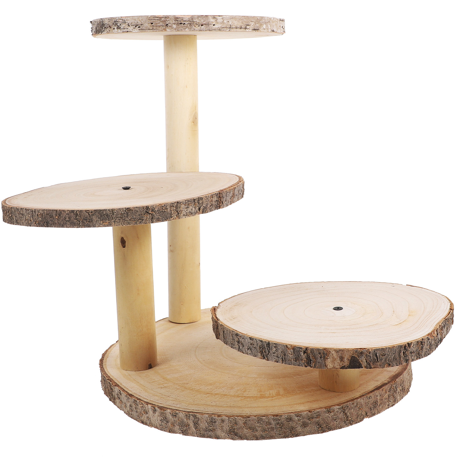 Cupcake Stand Tier - Stand Kue Kayu Rustic Bertingkat, Display