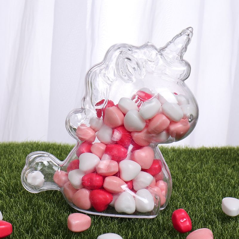 Event Party Box - 6 buah plastik transparan bentuk Unicorn