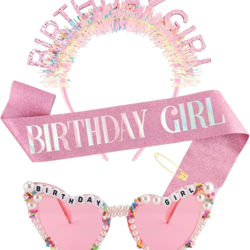 Sash Ulang Tahun, Headband Gli - Birthday Sash Glitter ulasan dan harga