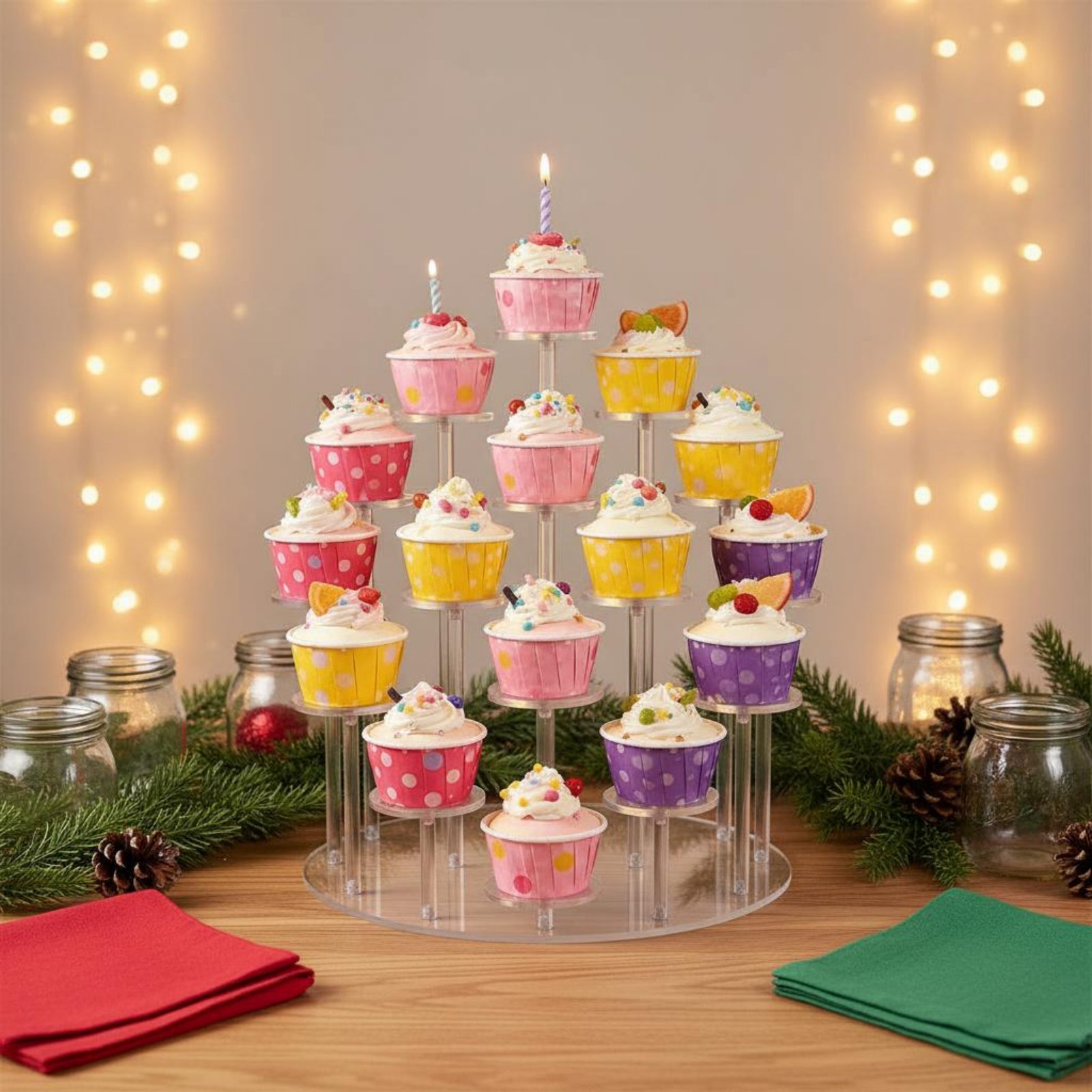 Stand Cupcake Akrilik Transpar - Cupcake Stand Tier ulasan dan harga