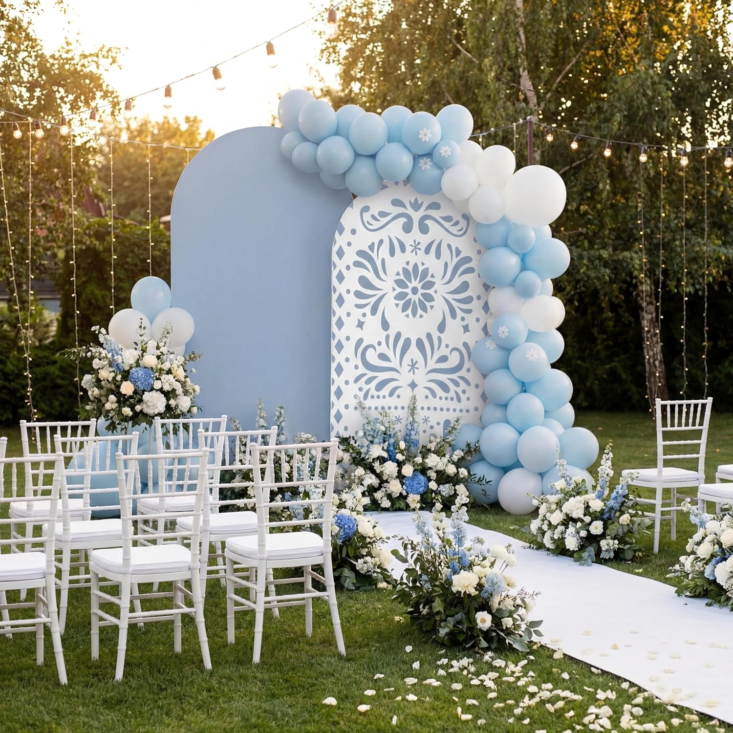 Backdrop Kustom 2 Sisi Motif L - Dessert Table Backdrop ulasan dan harga