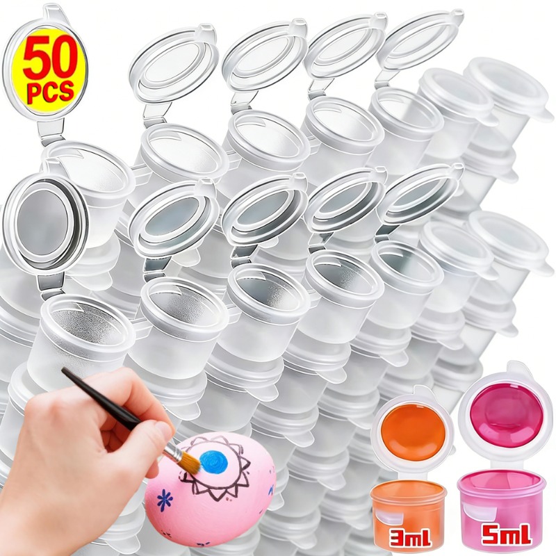 10/30/50 Buah Pot Cat Kosong C - Plastic Cup 50Pcs ulasan dan harga