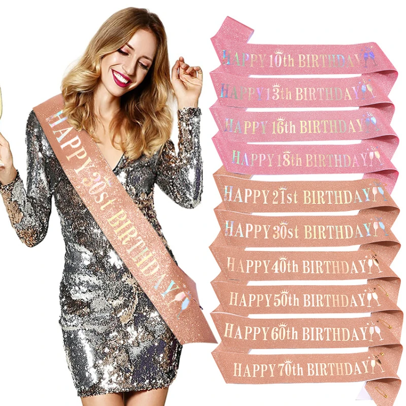 Selempang Glitter ulang tahun  - Birthday Sash Glitter ulasan dan harga