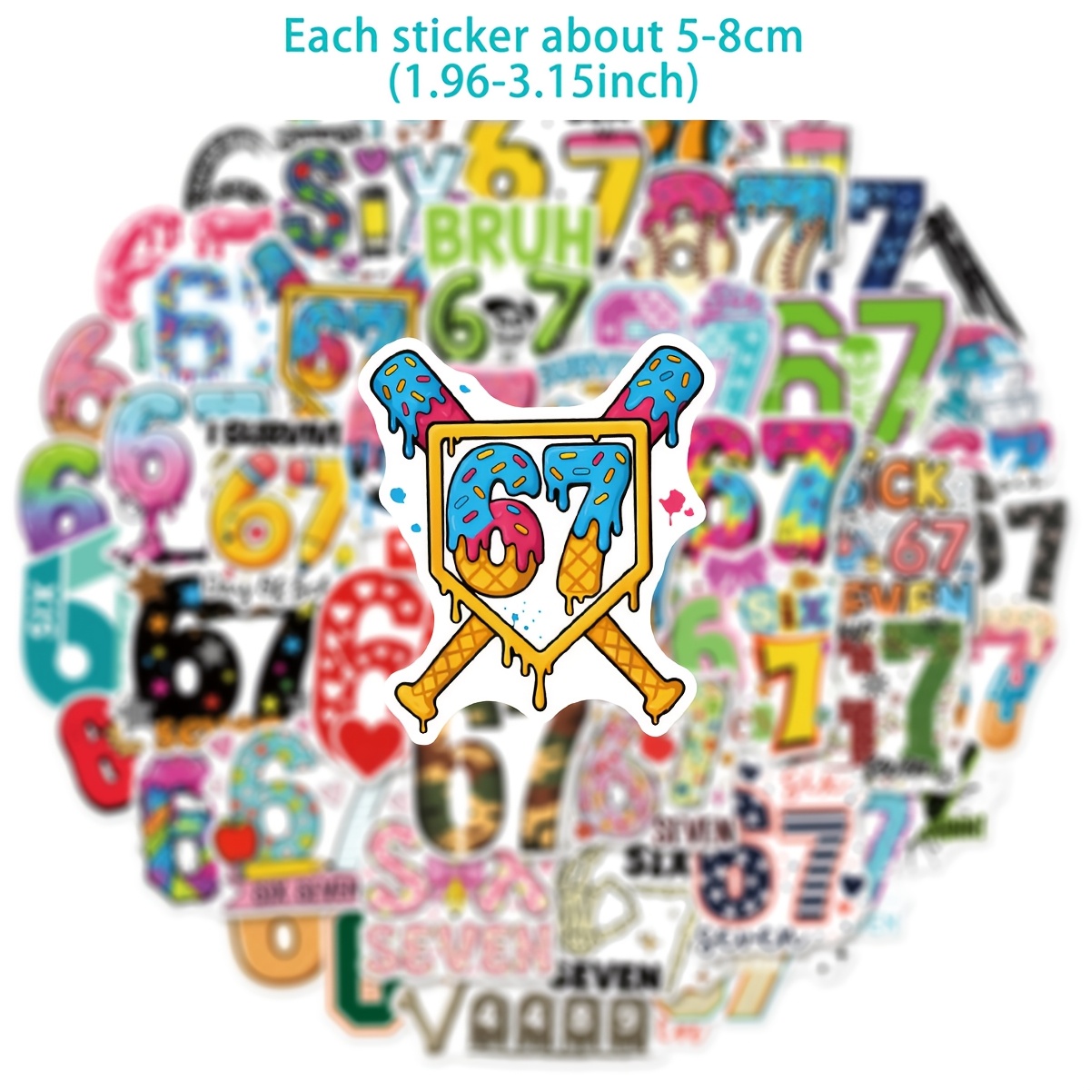50 Buah Stiker Grafiti Digital - Plastic Cup 50Pcs ulasan dan harga