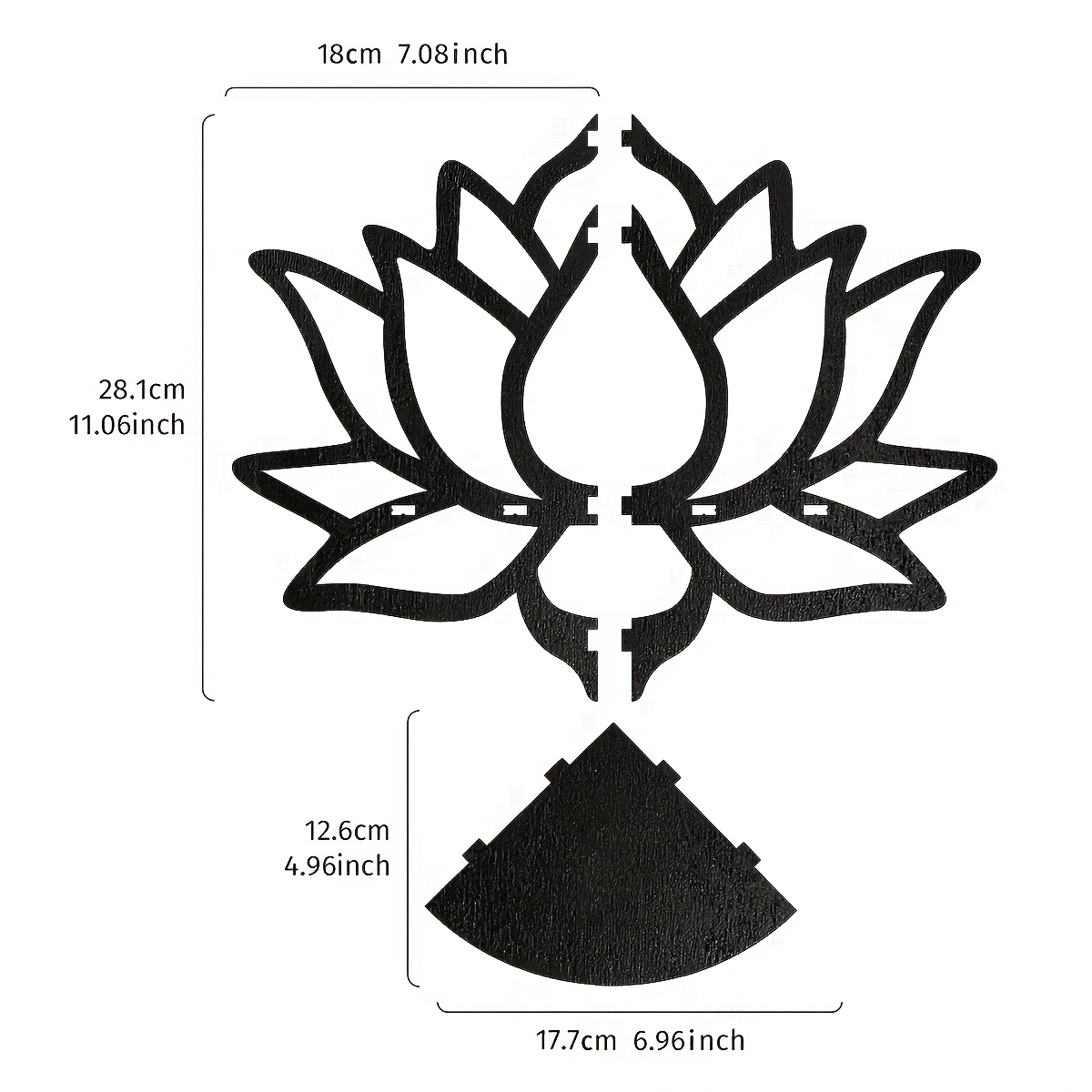 Rak Sudut Mengambang Lotus, Ra - Flower Wall Panel ulasan dan harga